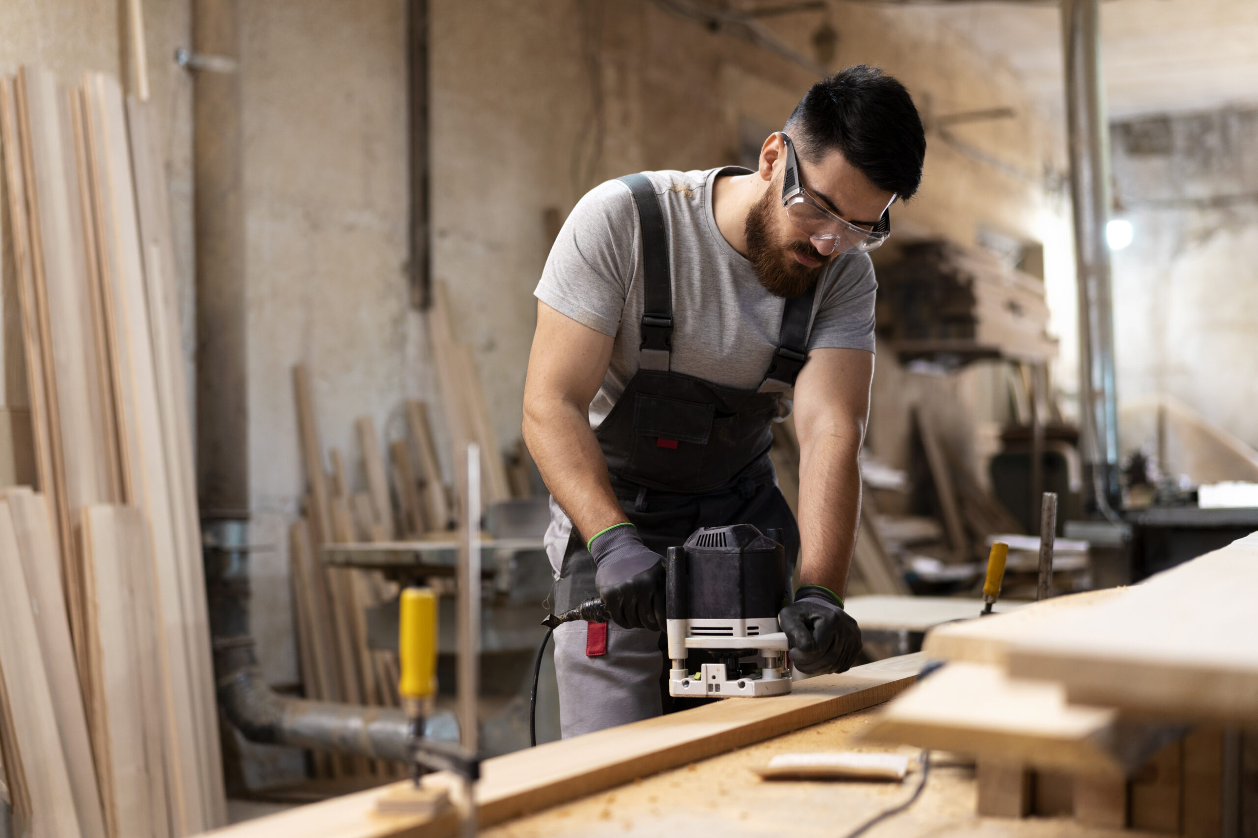 carpenter-cutting-mdf-board-inside-workshop